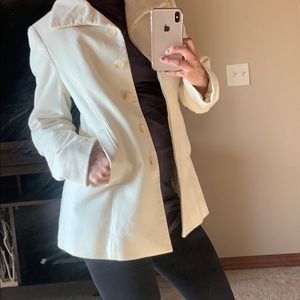 White Corduroy Coat - Express